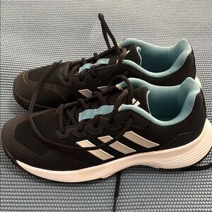 Adidas Sky Blue and Black Gamecourt 2 Tennis Shoes